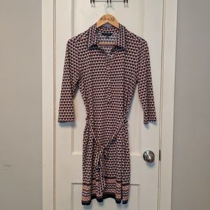 Max Edition Collared Geometric Shirt Dress